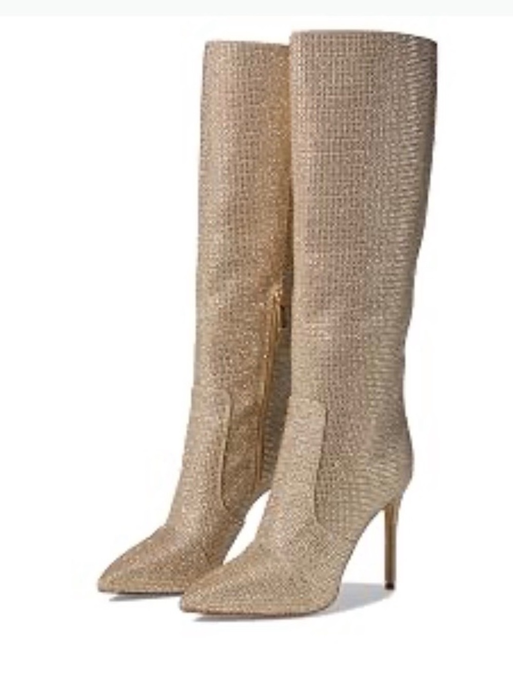 Michael Kors Gold Glitter Knee-High Stiletto Boots
